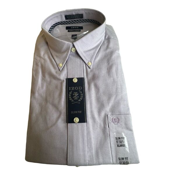 IZOD Purple Mens Dress Shirt - Picture 1 of 5